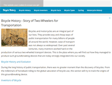 Tablet Screenshot of bicyclehistory.net